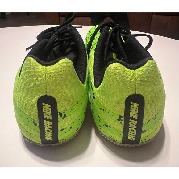 Nike Men\'s Size 12 Zoom Rival 9 Track Spike Shoes Electric Speckled Neon Green